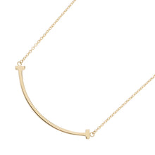 Load image into Gallery viewer, TIFFANY&Co. T Smile Pendant Size Small60011679 18K Yellow Gold