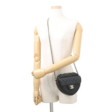 Load image into Gallery viewer, CHANEL Matelasse Heart Shape Chain Shoulder Black BlackAS3191 Lambskin