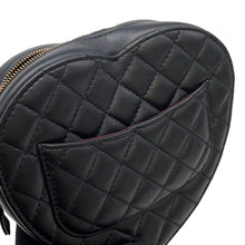 Load image into Gallery viewer, CHANEL Matelasse Heart Shape Chain Shoulder Black BlackAS3191 Lambskin