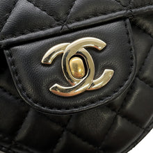 Load image into Gallery viewer, CHANEL Matelasse Heart Shape Chain Shoulder Black BlackAS3191 Lambskin
