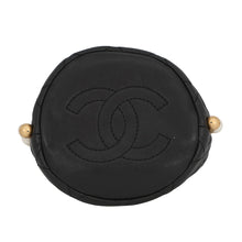 Load image into Gallery viewer, CHANEL Faux Pearl Drawstring Bag Shoulder Bag BlackAS2529 Lambskin