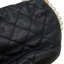 Load image into Gallery viewer, CHANEL Faux Pearl Drawstring Bag Shoulder Bag BlackAS2529 Lambskin