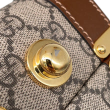 将图像加载到图库查看器中,GUCCI Fake knot print suitcase Beige/Brown611642 GG Supreme Leather Size Medium