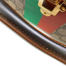 将图像加载到图库查看器中,GUCCI Fake knot print suitcase Beige/Brown611642 GG Supreme Leather Size Medium