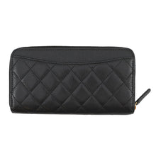 Load image into Gallery viewer, CHANEL Matelasse Zip Around Chozai Cloth BlackAP0242 Caviar Leather