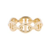 Load image into Gallery viewer, HERMES Chaine d'Ancre Anchene Ring Size PM/53/#13 18K Yellow Gold