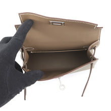 将图像加载到图库查看器中,HERMES Mini Kelly 2 Etoupe Epsom