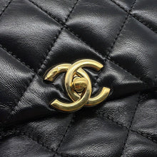 Load image into Gallery viewer, CHANEL Top Handle Matelasse Chain Bag BlackAS4544 B14863 94305 Shiny Calf Leather