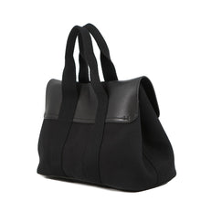将图像加载到图库查看器中,HERMES Valparaiso Black Toile Chevrons Leather Size PM