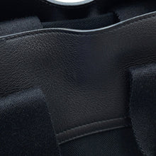 Load image into Gallery viewer, HERMES Valparaiso Black Toile Chevrons Leather Size PM