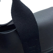 Load image into Gallery viewer, HERMES Valparaiso Black Toile Chevrons Leather Size PM