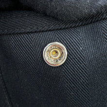 将图像加载到图库查看器中,HERMES Valparaiso Black Toile Chevrons Leather Size PM