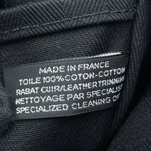 Load image into Gallery viewer, HERMES Valparaiso Black Toile Chevrons Leather Size PM