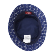 Load image into Gallery viewer, GUCCI GG Canvas bucket hat Size L Blue817427 Cotton100%