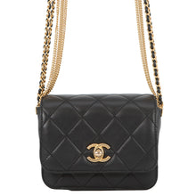 将图像加载到图库查看器中,CHANEL Matelasse Multi Chain Single Flap BlackAS2051 B03921 94305 Lambskin Size Mini
