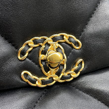 Load image into Gallery viewer, CHANEL CHANEL19 CHANEL19 Matelasse Shoulder Bag BlackAS1160 Shiny Lambskin
