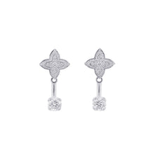 Load image into Gallery viewer, LOUIS VUITTON LV Diamond Double Round EarringsQ06400 18K White Gold