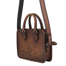Load image into Gallery viewer, Berluti Calligraphy Jules Gulliver 2-Way Handbag Brown Leather