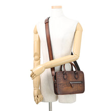 Load image into Gallery viewer, Berluti Calligraphy Jules Gulliver 2-Way Handbag Brown Leather