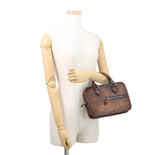 Load image into Gallery viewer, Berluti Calligraphy Jules Gulliver 2-Way Handbag Brown Leather