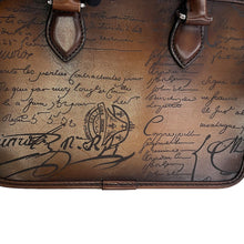 Load image into Gallery viewer, Berluti Calligraphy Jules Gulliver 2-Way Handbag Brown Leather