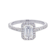 Load image into Gallery viewer, TIFFANY&Co. Soleste Emerald Cut Diamond Ring Size Approximately No. 10 Pt950