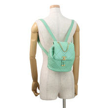 将图像加载到图库查看器中,CHANEL Matelasse Backpack Light GreenAS4866 Lambskin