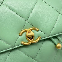 将图像加载到图库查看器中,CHANEL Matelasse Backpack Light GreenAS4866 Lambskin