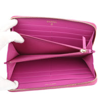 Load image into Gallery viewer, CHANEL 19 Small zip wallet PurpleAP0948 Lambskin