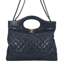 Load image into Gallery viewer, CHANEL CHANEL31 CHANEL31 Shopping Bag NavyAS1010 Aged Calf Leather Size Large