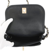 Load image into Gallery viewer, CHANEL Mini Round Flap Messenger Bag BlackAS2465 Grained Calf Leather Size 18