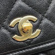 Load image into Gallery viewer, CHANEL Mini Round Flap Messenger Bag BlackAS2465 Grained Calf Leather Size 18