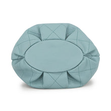 Load image into Gallery viewer, CHANEL Drawstring Drawstring Bag Matelasse ChainShoulder Light Blue Leather Size Mini