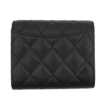 将图像加载到图库查看器中,CHANEL Matelasse Small Flap Wallet BlackAP0229 B10583 C3906 Caviar Leather