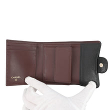 将图像加载到图库查看器中,CHANEL Matelasse Small Flap Wallet BlackAP0229 B10583 C3906 Caviar Leather