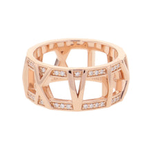 Load image into Gallery viewer, TIFFANY&Co. Atlas X Open Ring Size Approximately No. 12 18K Pink Gold
