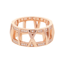Load image into Gallery viewer, TIFFANY&Co. Atlas X Open Ring Size Approximately No. 12 18K Pink Gold