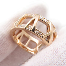 Load image into Gallery viewer, TIFFANY&Co. Atlas X Open Ring Size Approximately No. 12 18K Pink Gold