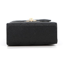 Load image into Gallery viewer, CHANEL Matelasse Shoulder Phone Case BlackAP0249 Caviar Leather