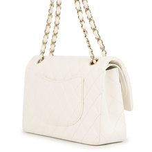 Load image into Gallery viewer, CHANEL Matelasse Double Flap Chain Shoulder Bag WhiteA01112 Caviar Leather Size 25