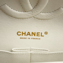 Load image into Gallery viewer, CHANEL Matelasse Double Flap Chain Shoulder Bag WhiteA01112 Caviar Leather Size 25