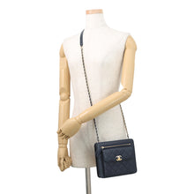 将图像加载到图库查看器中,CHANEL Matelasse ChainShoulder Mini Bag Navy Lambskin