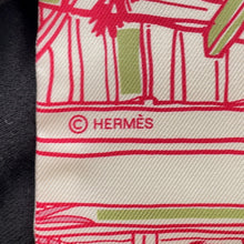将图像加载到图库查看器中,HERMES Twilly RAYURES D'ETE Rayures D'ETE Rose/Blue/Vert Silk100%