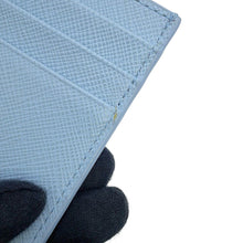 将图像加载到图库查看器中,PRADA Saffiano Leather Triangle Card Holder Pale Blue1MC025_QHH_F0EMZ Saffiano LeatherLeather