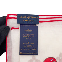 Load image into Gallery viewer, LOUIS VUITTON Shawl LV x TM Monogram Cherry Size 46.5" BlancM94966 Cotton100%