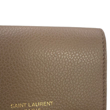 将图像加载到图库查看器中,SAINT LAURENT PARIS Compact wallet Tri-fold wallet Brown678272 Leather