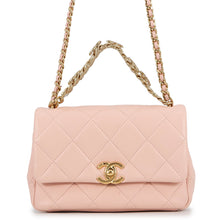 Load image into Gallery viewer, CHANEL Matelasse Chain Shoulder Bag with Rhinestone PinkAS4595 Lambskin Size 20
