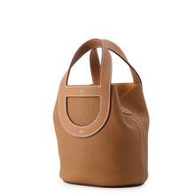 Load image into Gallery viewer, HERMES in-the-loop Tote Bag Gold Taurillon Clemence Swift Leather Size 18