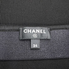 Load image into Gallery viewer, CHANEL CC Logo Medium Length Skirt Size 34 Black/WhiteP64748-K60697-N8127 Viscose 94% Polyamide 4% Elastane 2%
