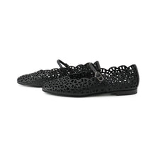 将图像加载到图库查看器中,HERMES Ballet shoes Meri Black Calf Leather Size 37H